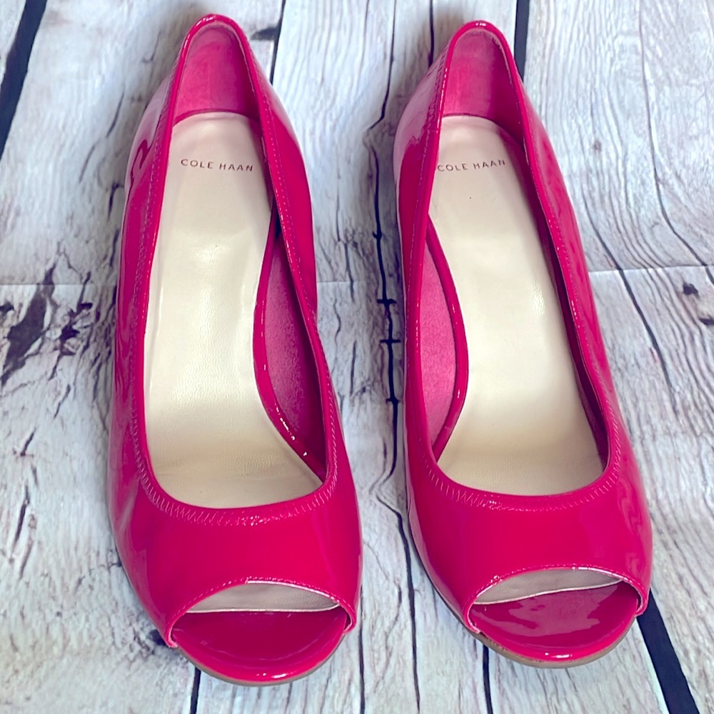 Cole Haan Pink Patent Leather Wedges